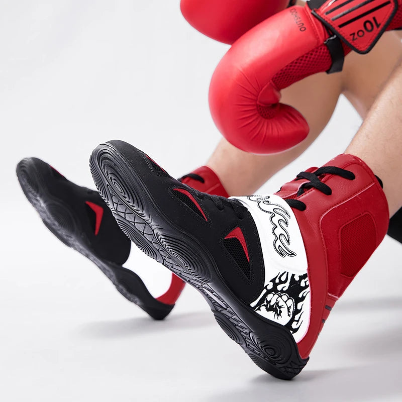 "Fiery Fists" Professional Boxing/Wrestling Shoes