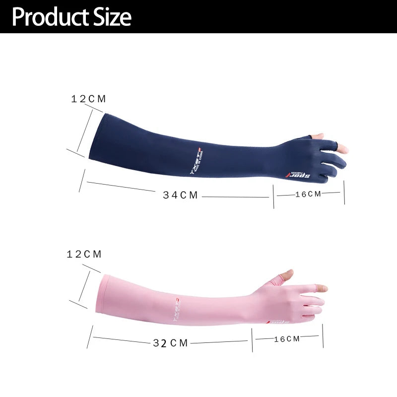 Ice Silk 2-Finger Compression Arm Sleeves