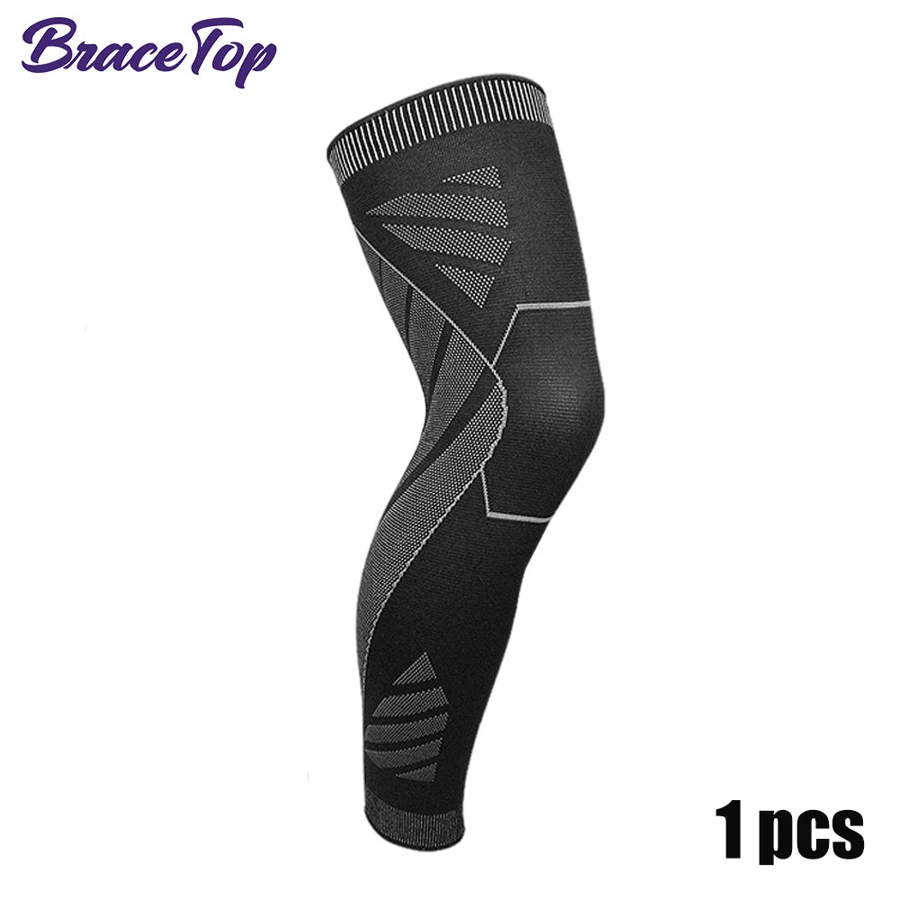 Long Leg Knee Brace Compression Sleeves