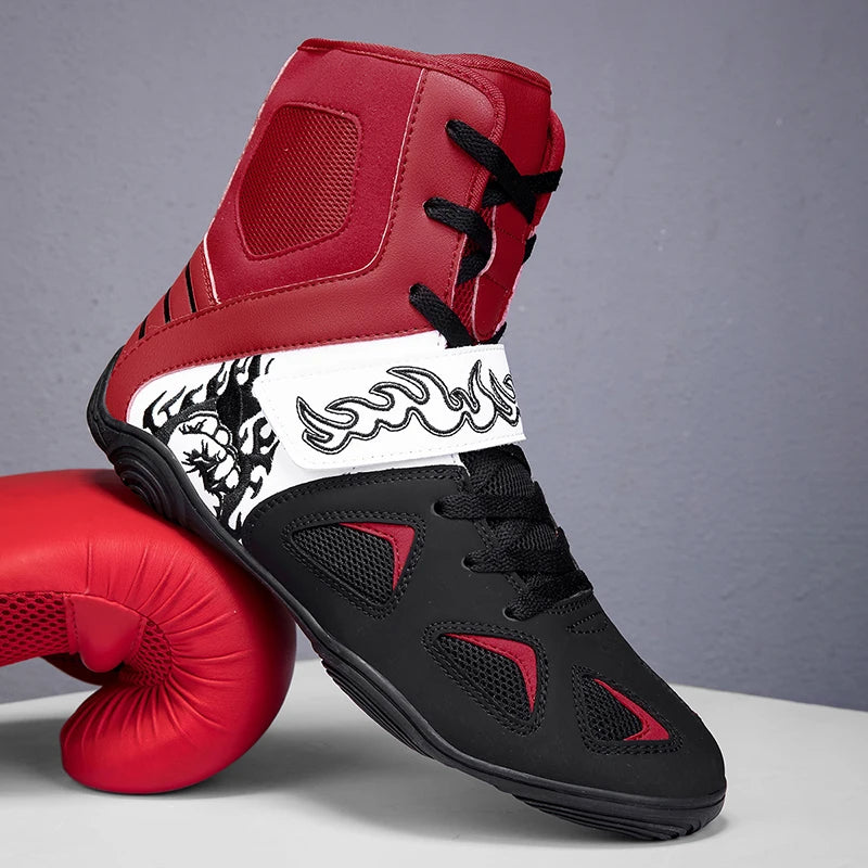 "Fiery Fists" Professional Boxing/Wrestling Shoes