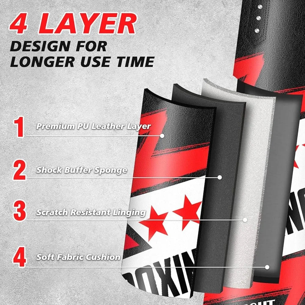 Heavy Punching Bag (w/12OZ Gloves & 11LB Sponge Filler)