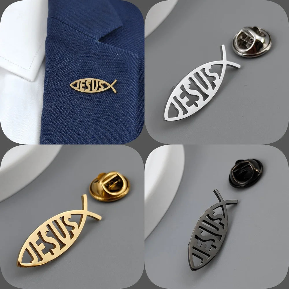 Stylish "Jesus Fish" Brooch