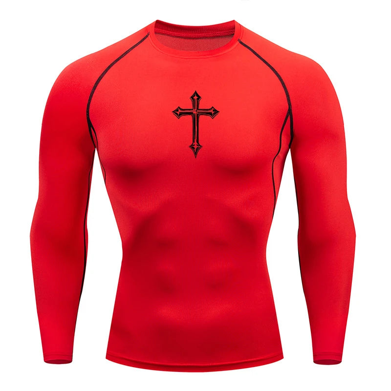 Cross-Print Compression Tee