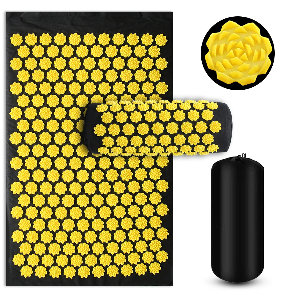 Yoga Acupressure Massage Mat Set