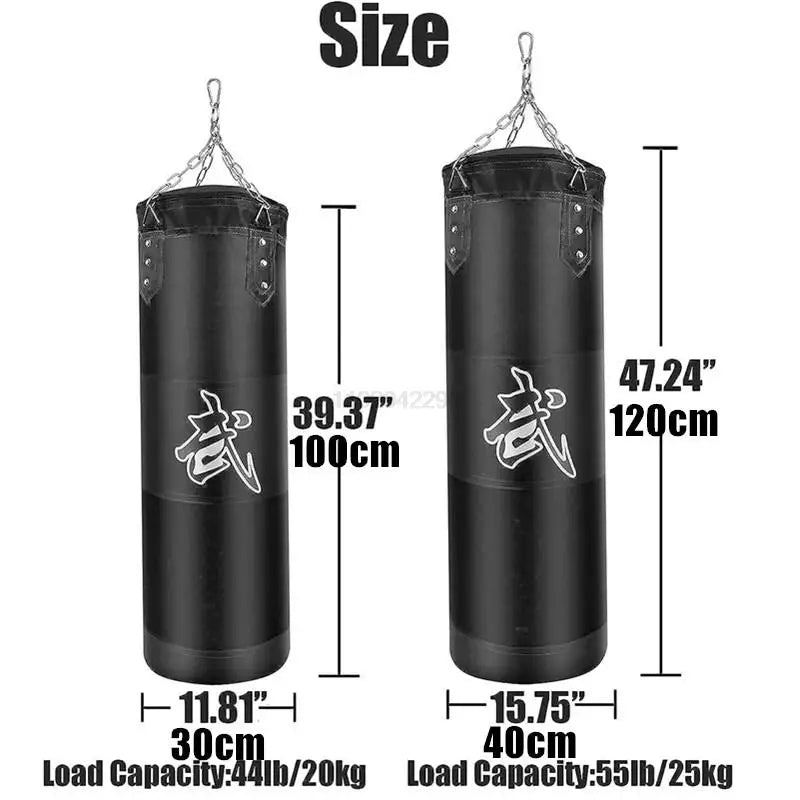 Heavy Boxing Bag w/Metal Chain Hook Carabiner (Unfilled)