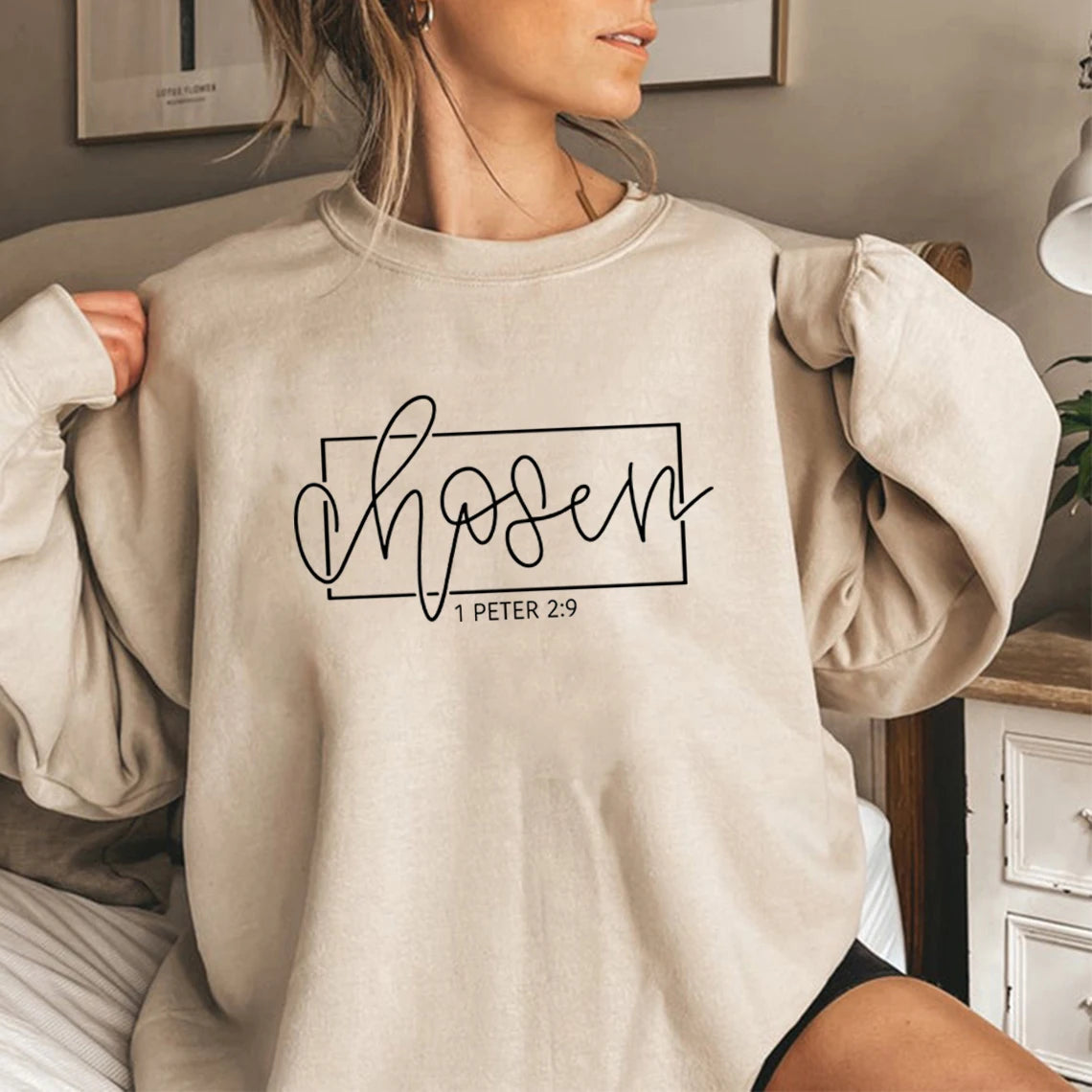'Chosen' 1 Peter 2:9 Sweatshirt (Christian Apparel)