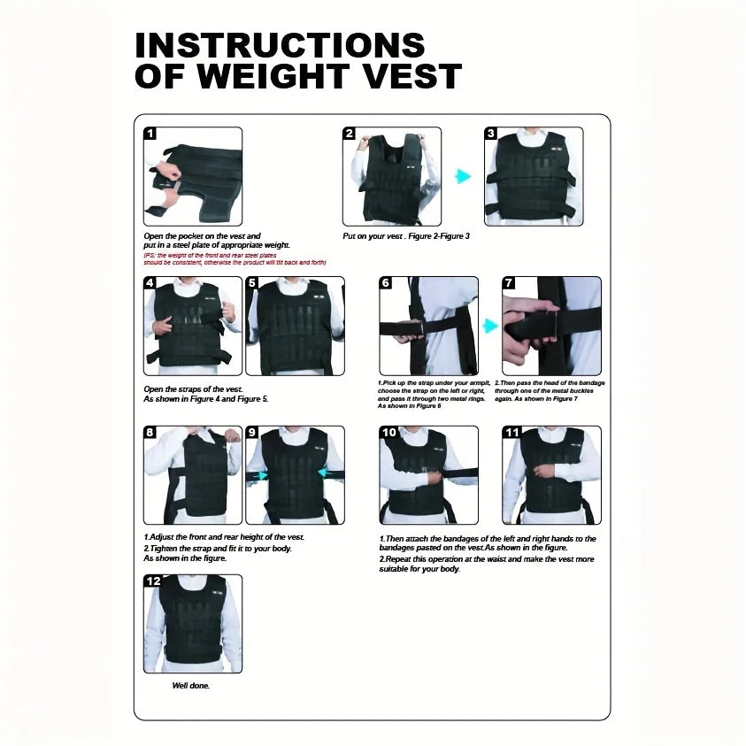 Adjustable Weighted Vest, Ankle Weight, & Wrist Weight