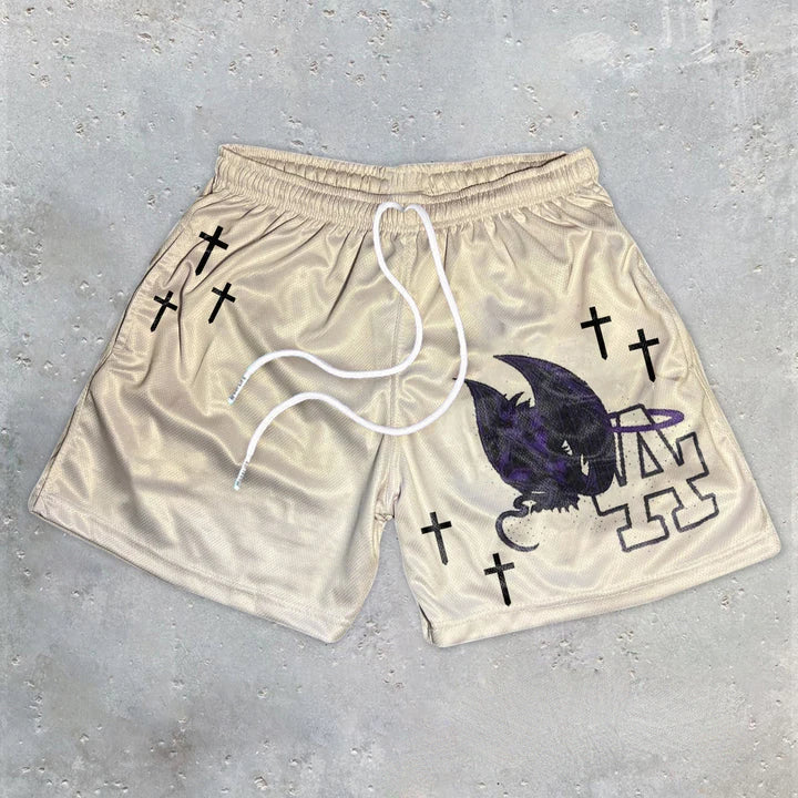 Assorted City of Crosses Logo Workout Shorts