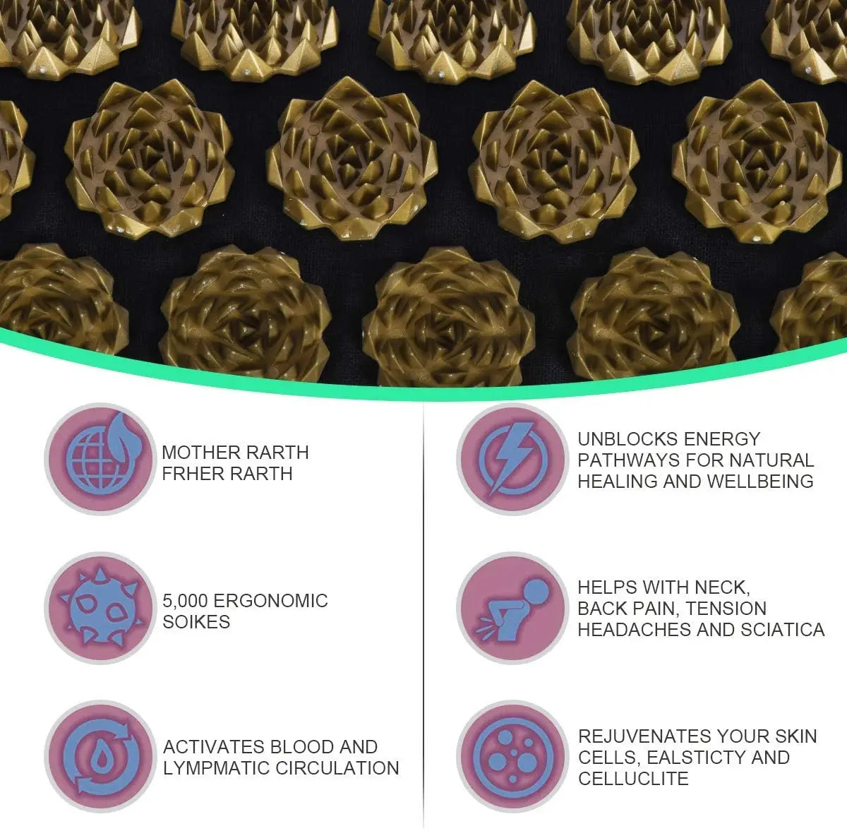 Yoga Acupressure Massage Mat Set