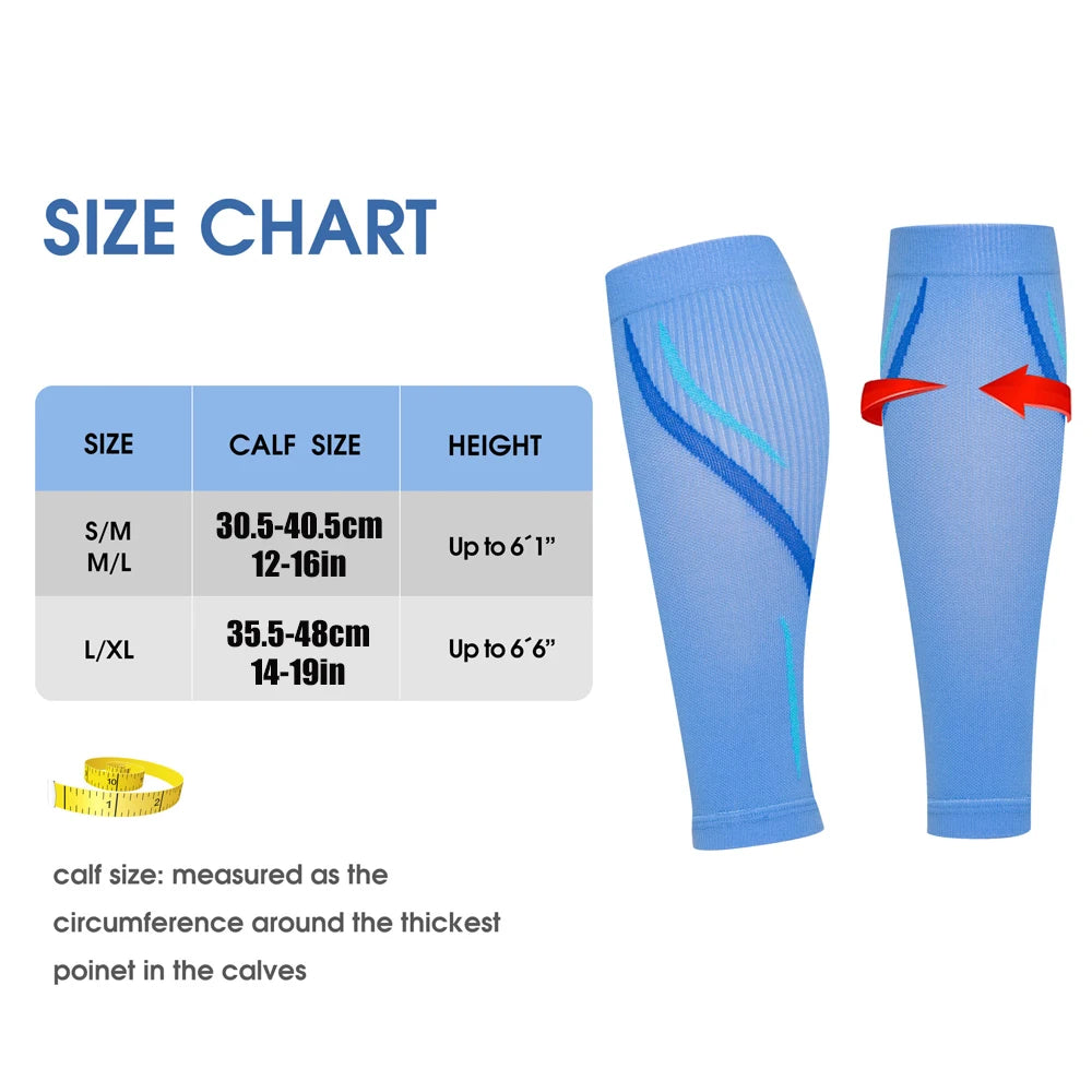Unisex Calf Compression Sleeves (1 Pair)