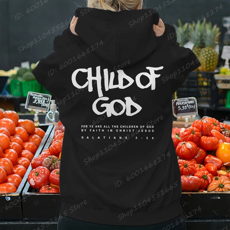 'Child Of God' Print Pullover Hoodie (Christian Apparel)