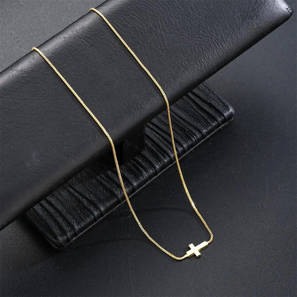 Mini Cross Pendant Necklace