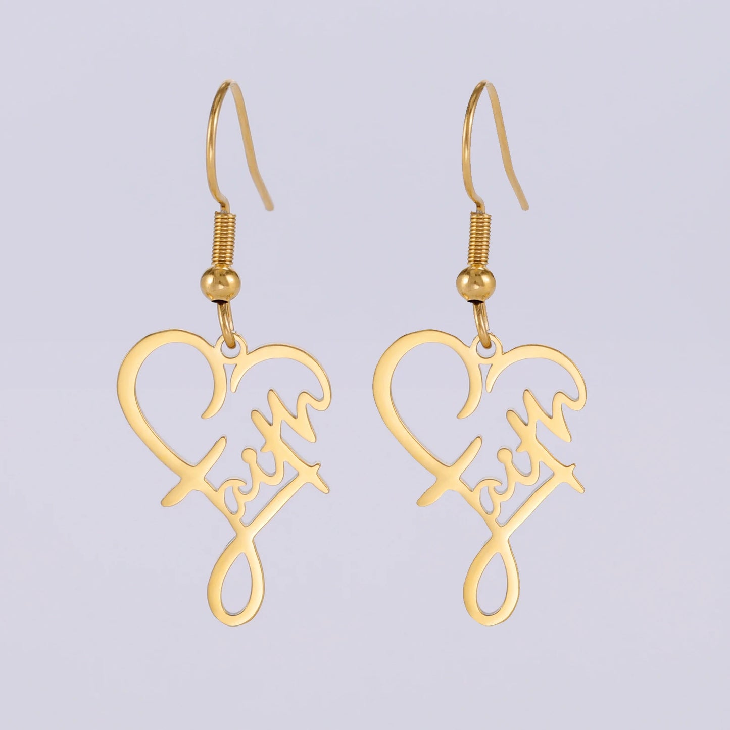 Faith Heart Earrings