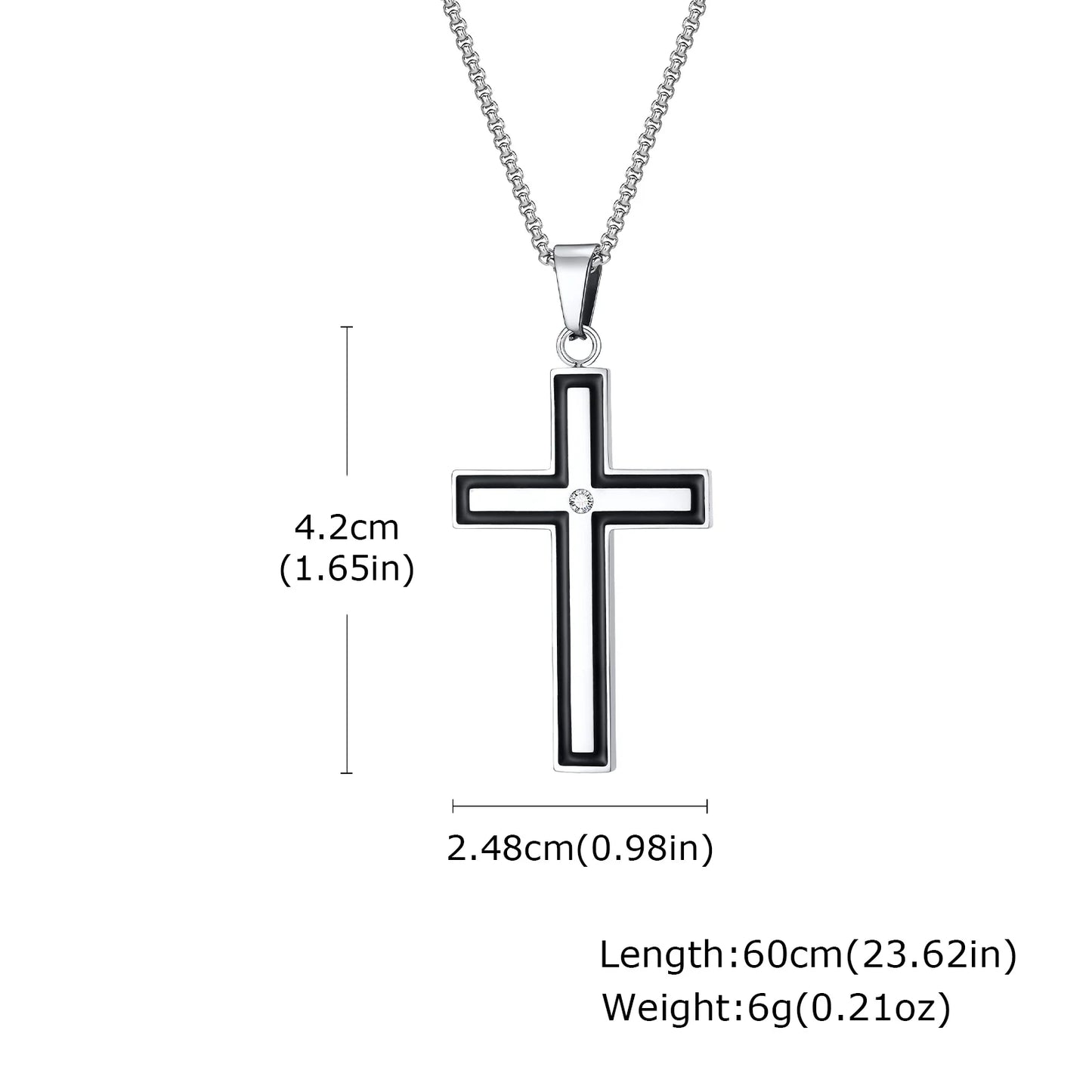 Unisex Stainless Steel Cross Necklaces