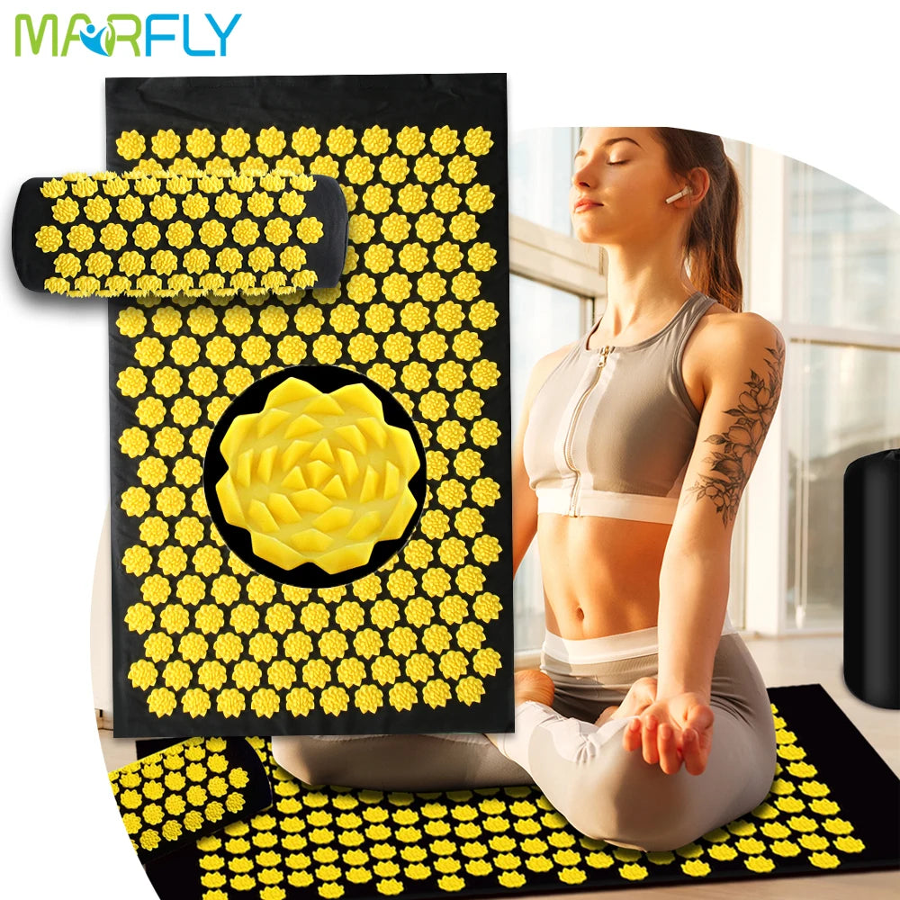 Yoga Acupressure Massage Mat Set