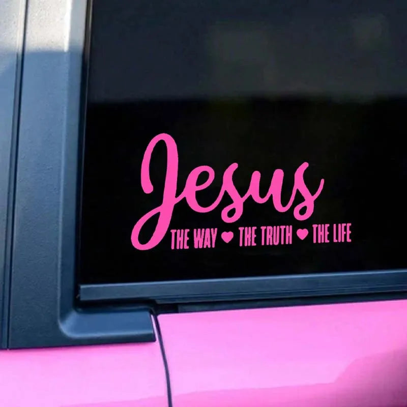 "Jesus The Way Truth Life" Vinyl Decal Car Sticker