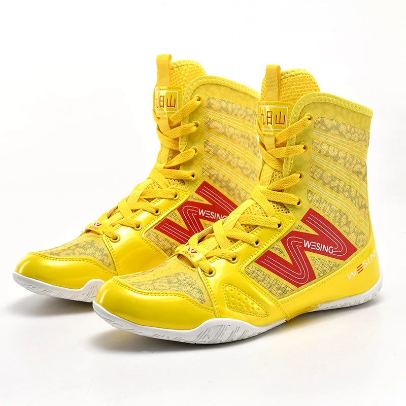 "Leopard Print" Professional Boxing/Wrestling Shoes