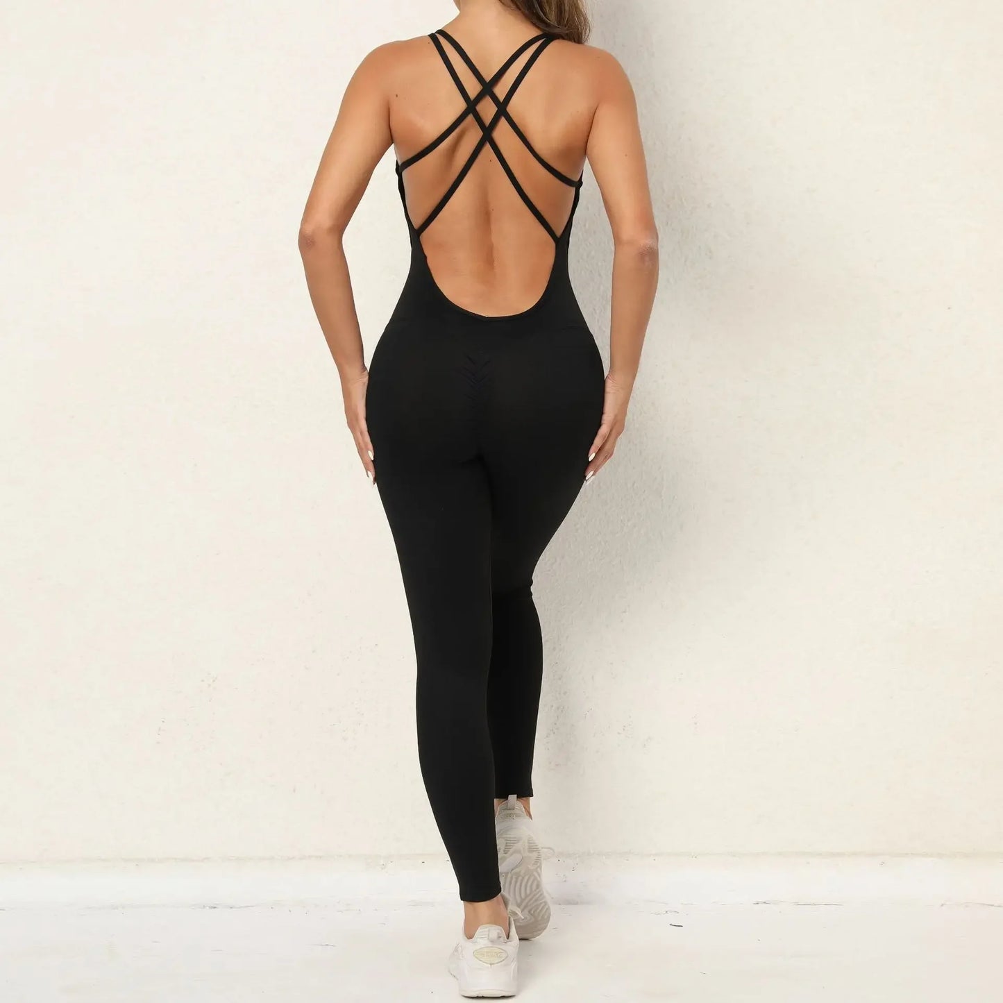 Seamless Hip-Lifting Fitness Jumpsuit