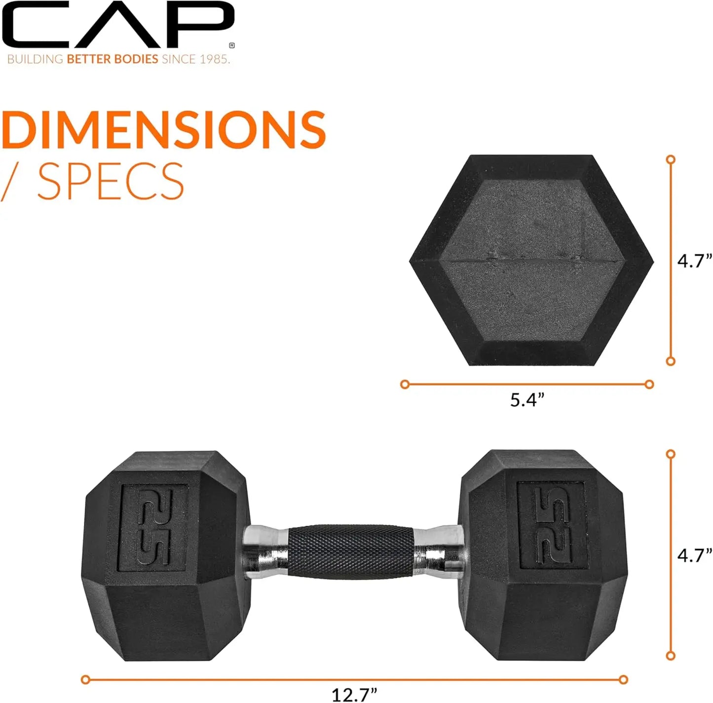 Coated Dumbbell Weight | Comfort Grip 25-Lbs Pair