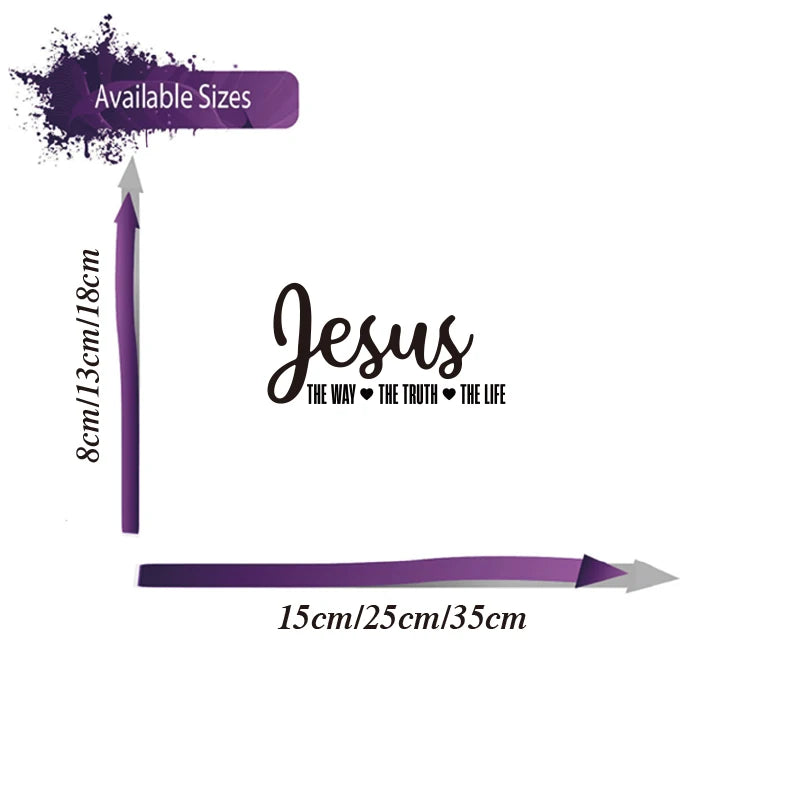 "Jesus The Way Truth Life" Vinyl Decal Car Sticker