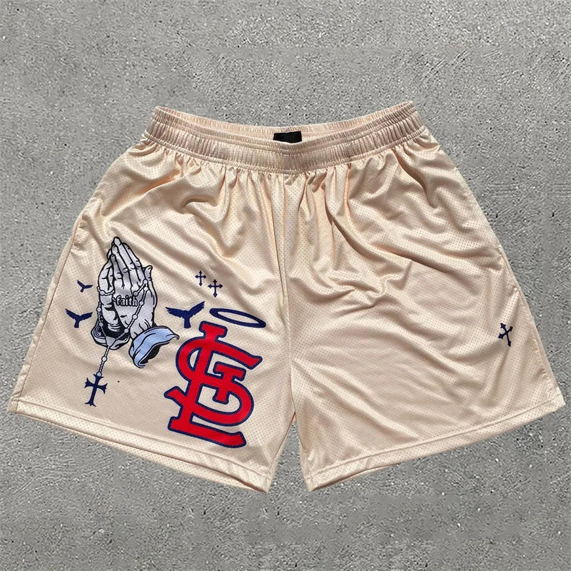 Assorted City of Crosses Logo Workout Shorts