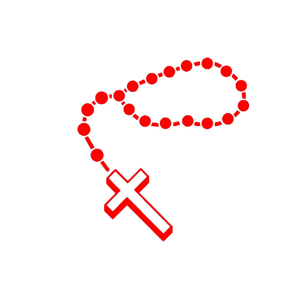 Cross Chain Vinyl Decal Car Sticker